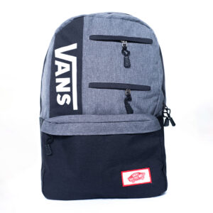 Maleta Maletin Vans Colegio 4 bolsillos Gris Negro Contraentrega