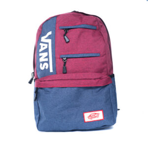 Maleta Maletin Vans Colegio 4 bolsillos Vino Tinto Azul Contraentrega